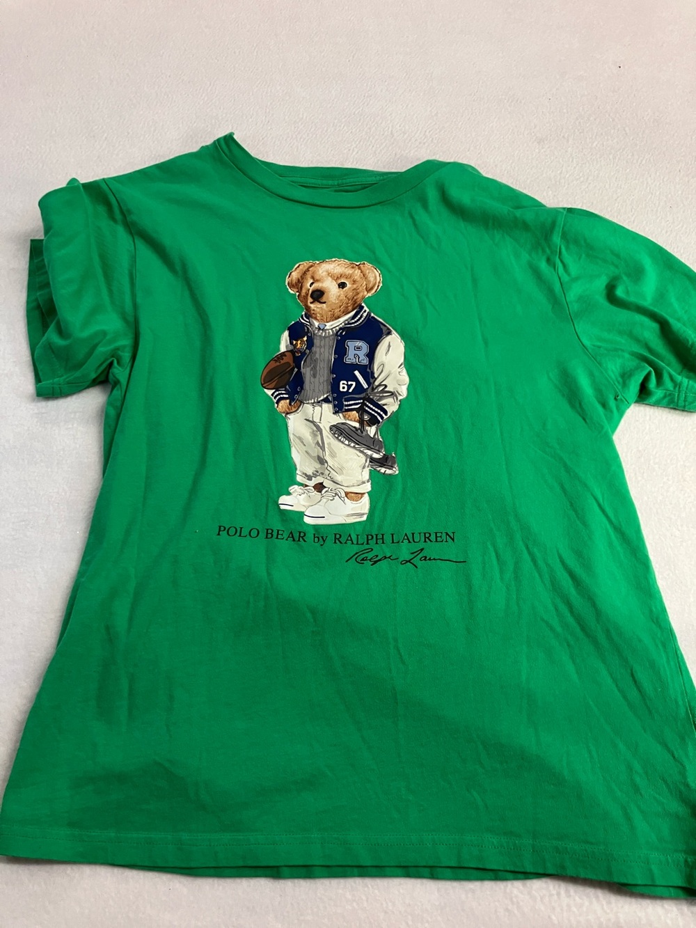 Ralph Lauren Green Polo Bear Graphic Tee